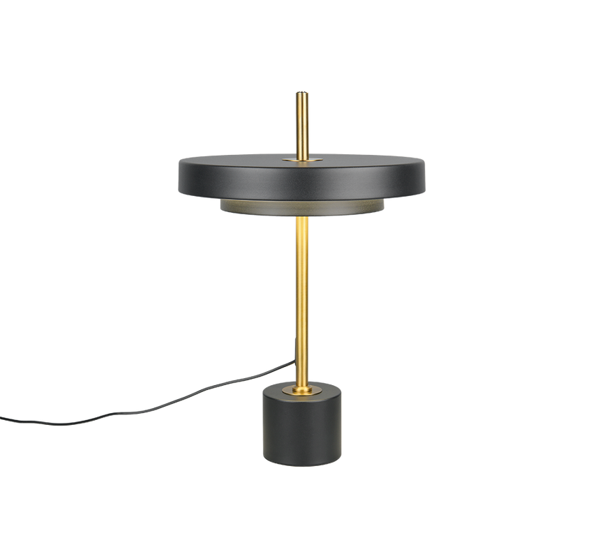 Lámpara de sobremesa Trio Keaton LED negro y dorado 45,5cm 540210180