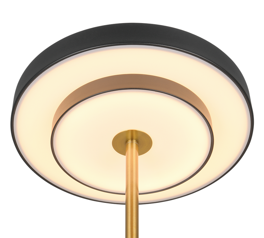 Lámpara de sobremesa Trio Keaton LED negro y dorado 45,5cm 540210180