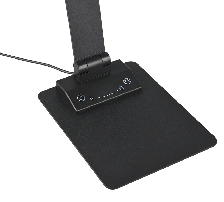 Lámpara de sobremesa Trio Travis LED negro mate táctil 71,9cm 545310132