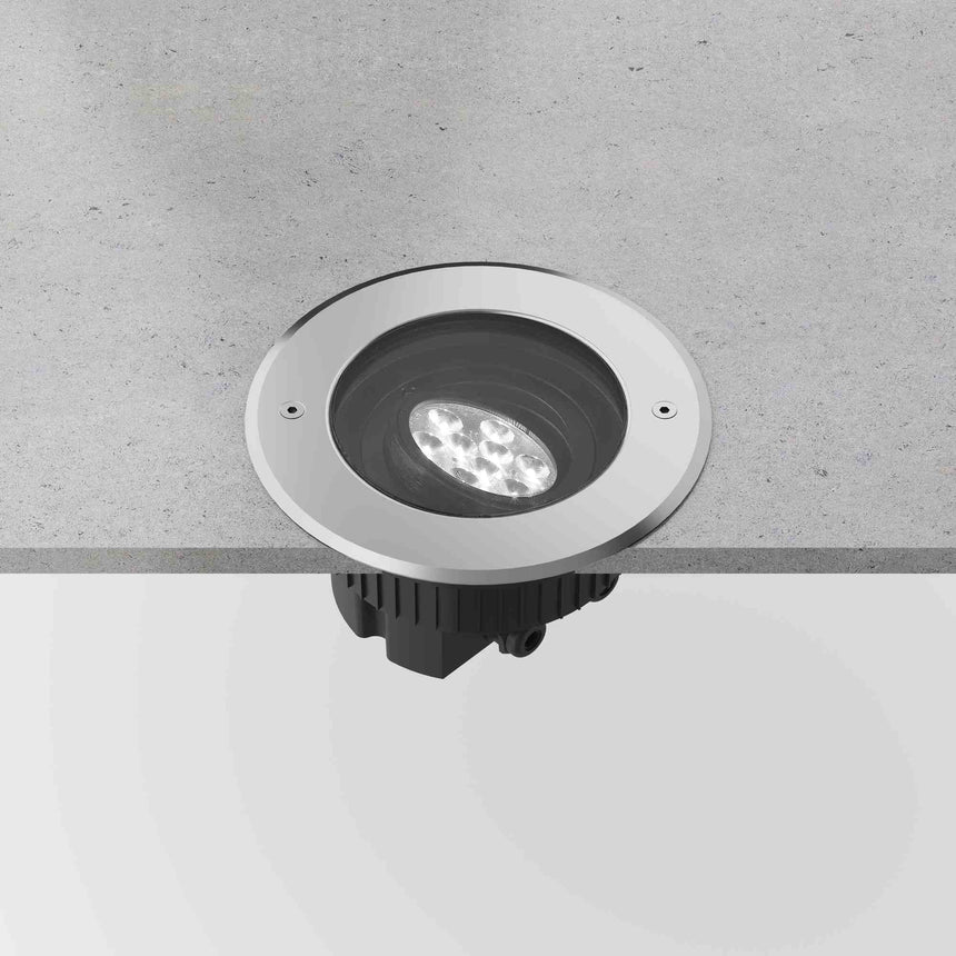 LedsC4 Empotrable de suelo Gea Power LED Round Ø18cm LED 11 blanco neutro 55-9665-CA-37