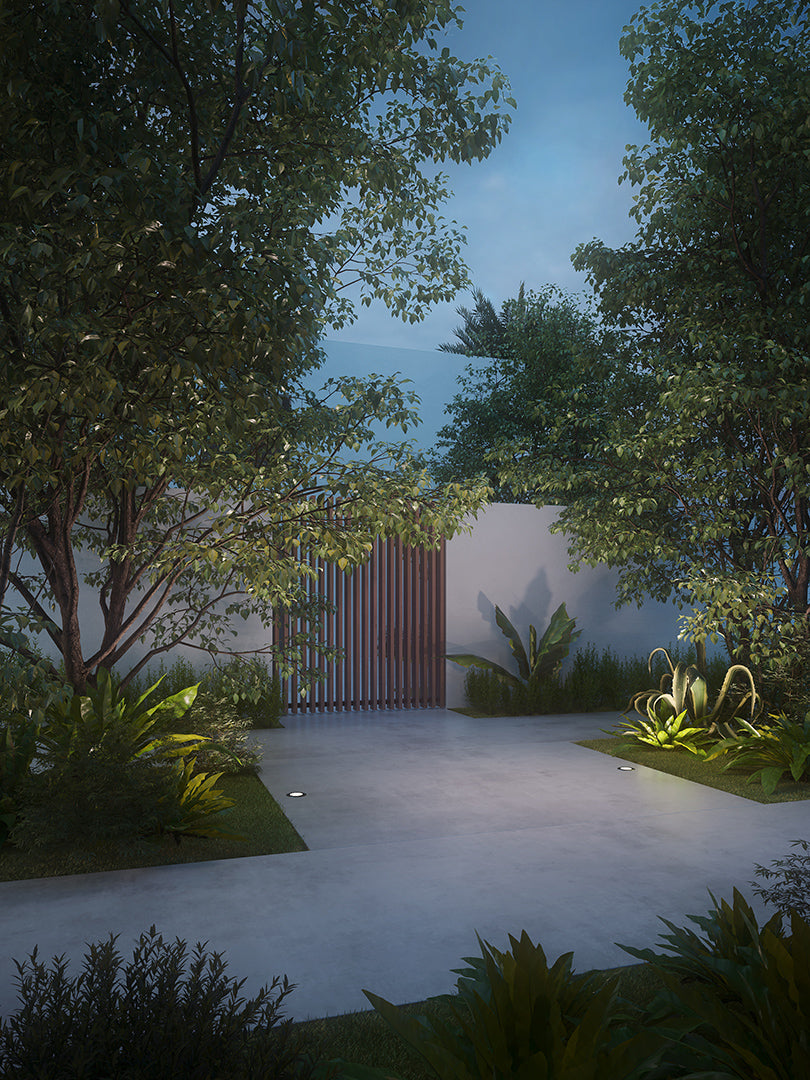 LedsC4 Empotrable de suelo exterior LED IP65-IP67 Kay Ø12,5cm LED blanco cálido 3000K 55-E011-CA-CL