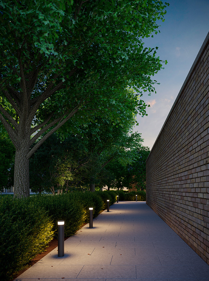 LedsC4 Baliza IP66 Dan 450Mm LED 11.2 Sw 3000-4000K Gris Urbano 439Lm 55-E019-Z5-EH