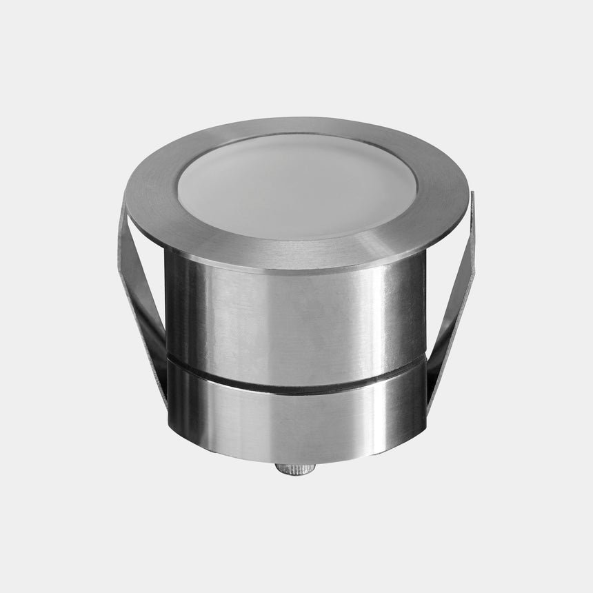 LedsC4 Empotrable de suelo IP66-IP67 Rim Ø46Mm LED 1 Blanco Neutro - 4000K Acero Inoxi 55-E151-CA-CM