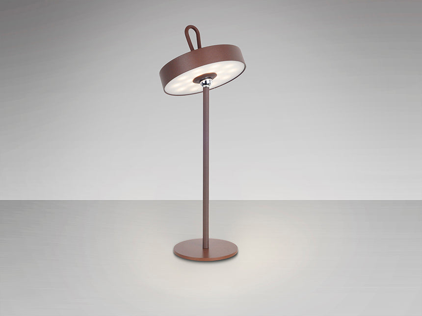 Lámpara de sobremesa Schuller Gong LED corten 3000K exterior IP54 35cm 551821 - imagen 3