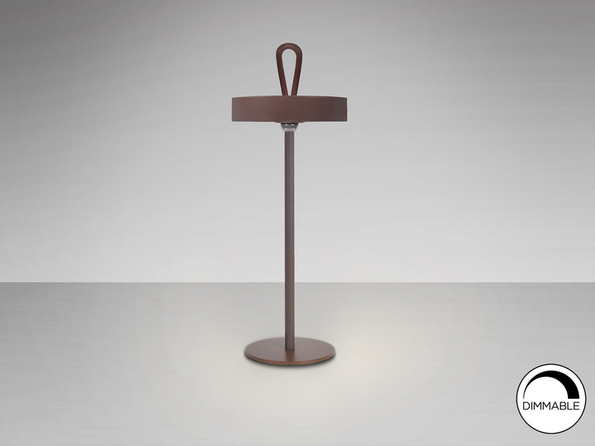 Lámpara de sobremesa Schuller Gong LED corten 3000K exterior IP54 35cm vista 3