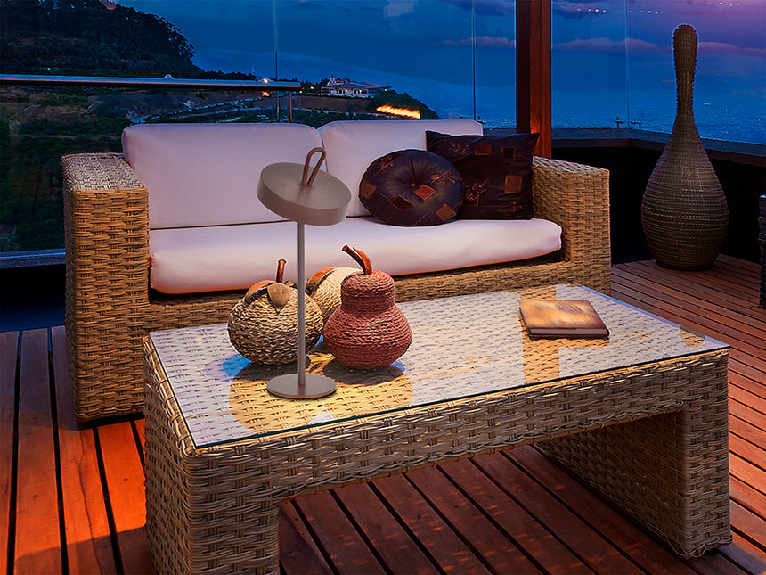 Schuller Gong Sobremesa exterior LED portátil corten 551821