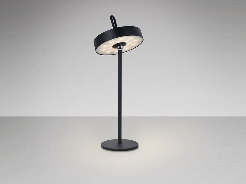 Lámpara de sobremesa Schuller Gong LED negro 3000K exterior IP54 35cm 551845 - imagen 3