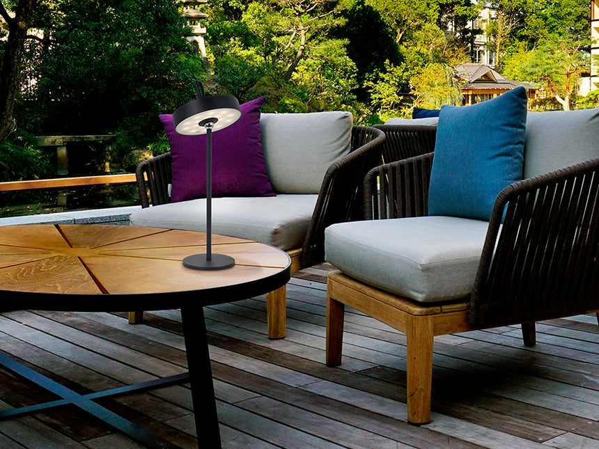 Schuller Gong Sobremesa exterior LED portátil negro 551845