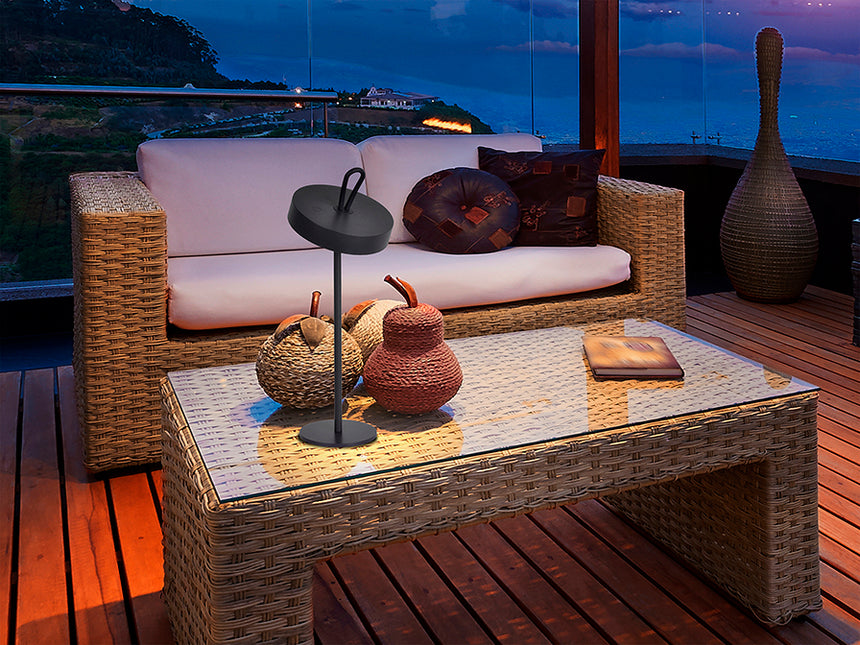 Schuller Gong Sobremesa exterior LED portátil negro 551845