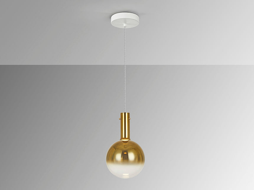 Lámpara de techo colgante Schuller Matices 1 luz blanco y oro cristal soplado 3000K 553722 - imagen 4