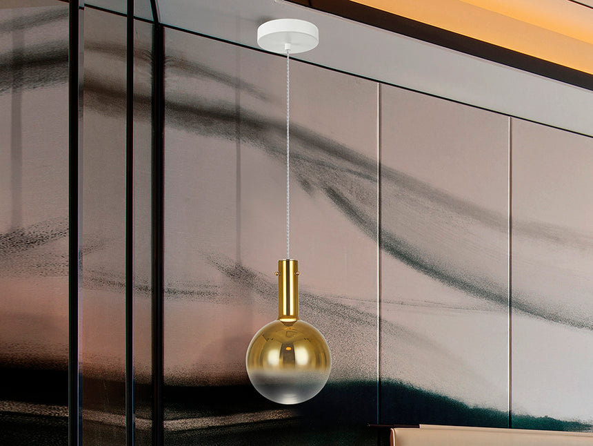 Schuller Matices Lámpara de techo colgante bola 1 luz blanco oro 553722