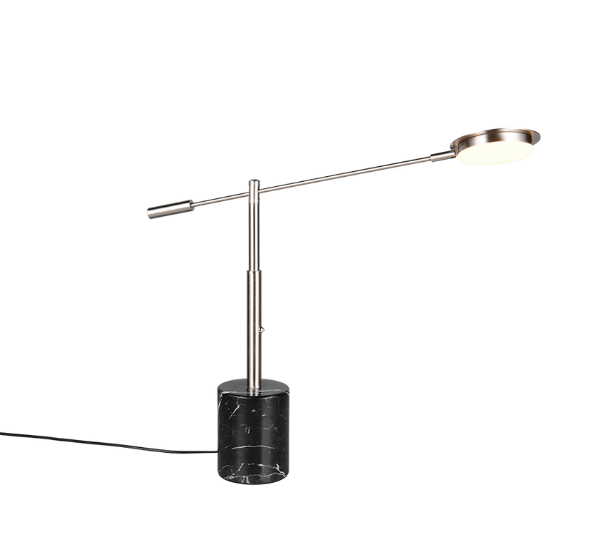Lámpara de sobremesa Trio Fiore LED níquel mate 65cm 554610107