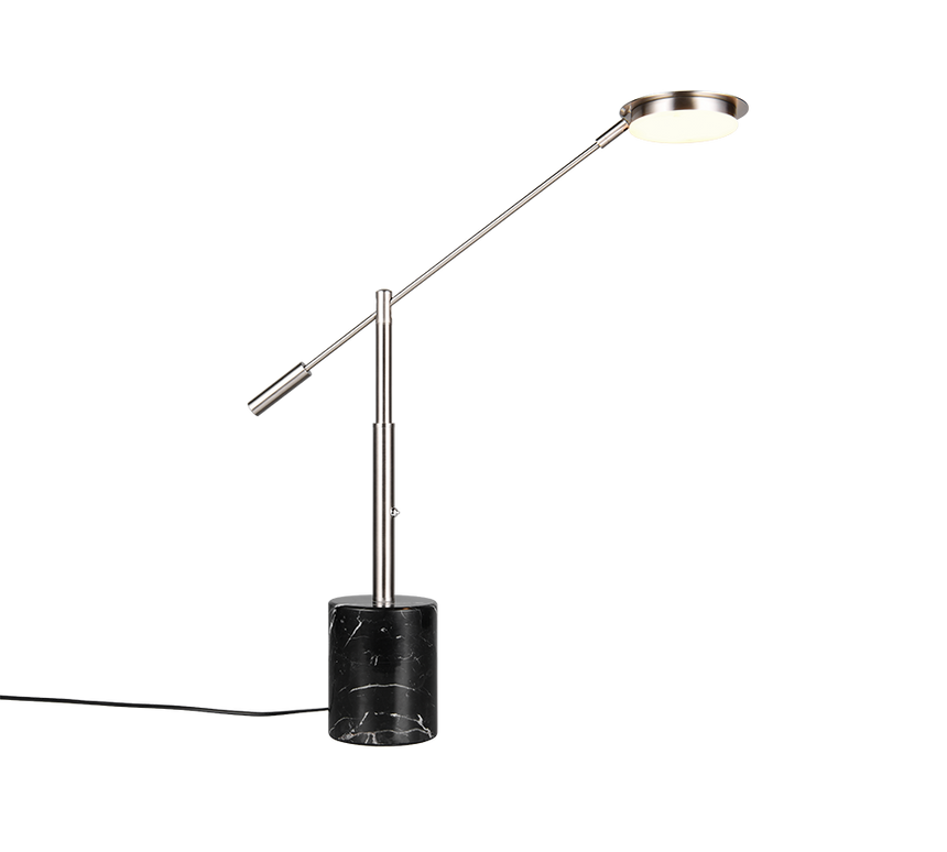 Lámpara de sobremesa Trio Fiore LED níquel mate 65cm 554610107