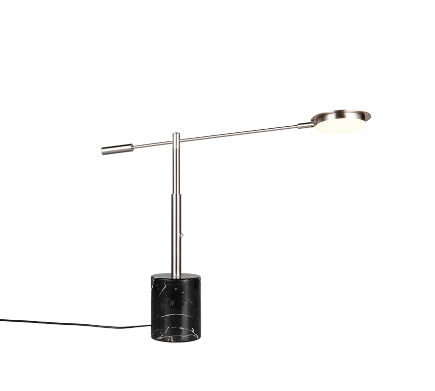Lámpara de sobremesa Trio Fiore LED níquel mate 65cm 554610107