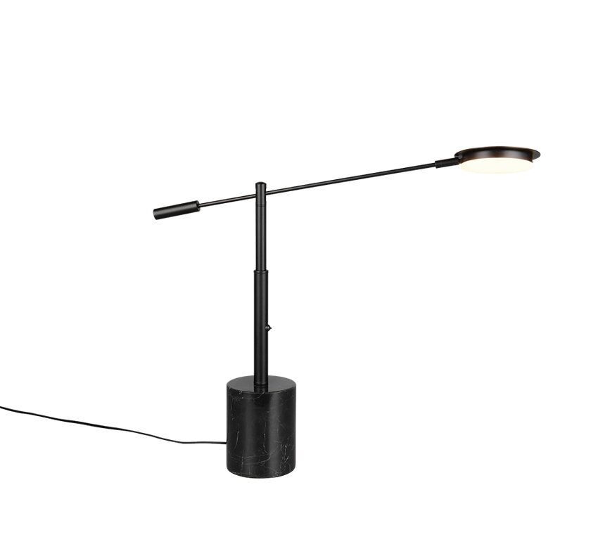 Lámpara de sobremesa Trio Fiore LED negro mate 65cm 554610132
