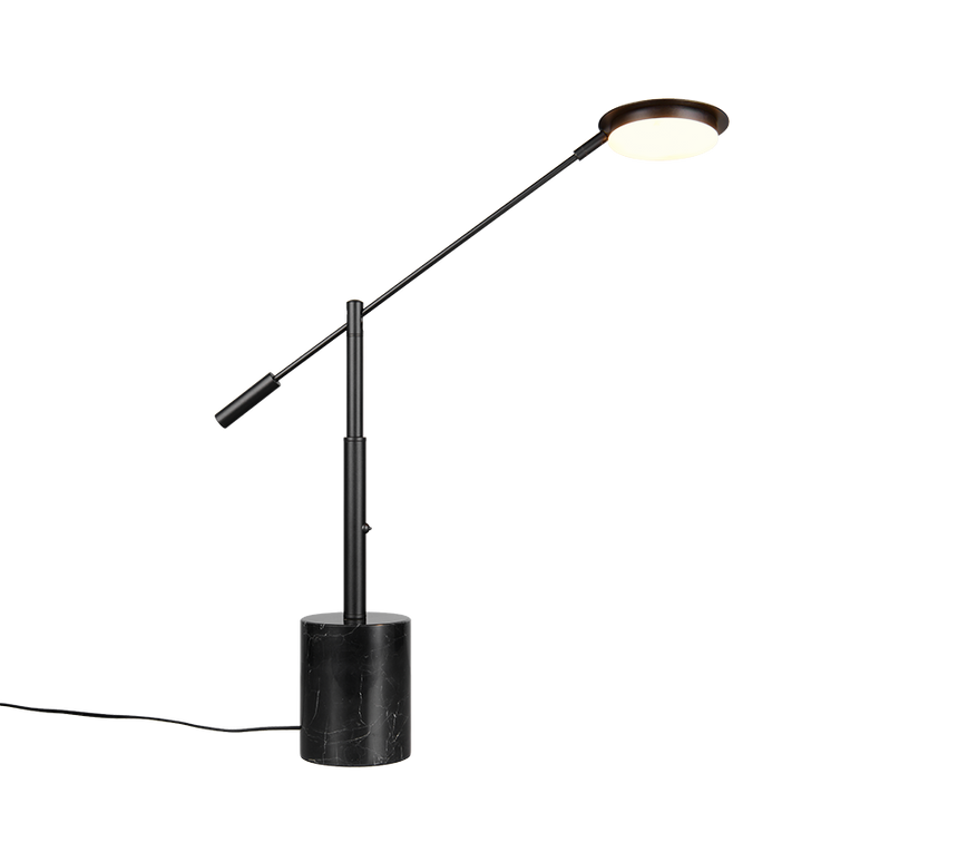 Lámpara de sobremesa Trio Fiore LED negro mate 65cm 554610132