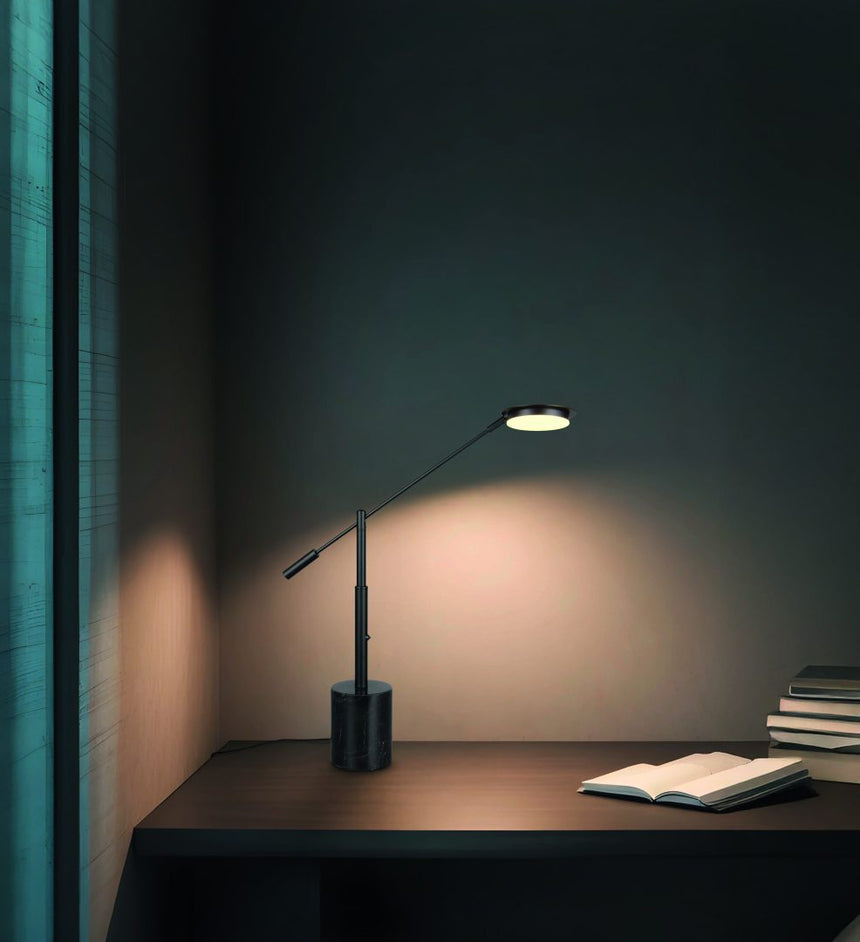 Lámpara de sobremesa Trio Fiore LED negro mate 65cm 554610132