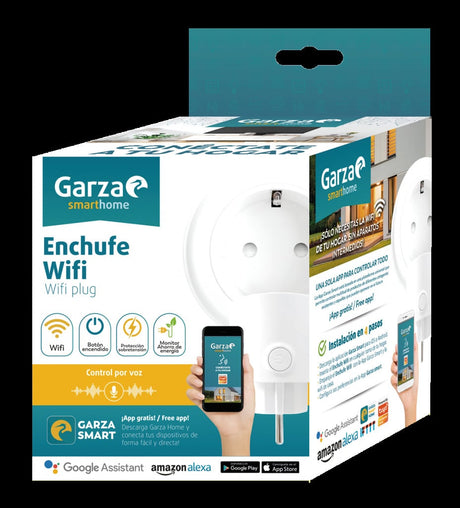 Garza SmartHome Enchufe inteligente wifi compatible con Alexa y Google Home