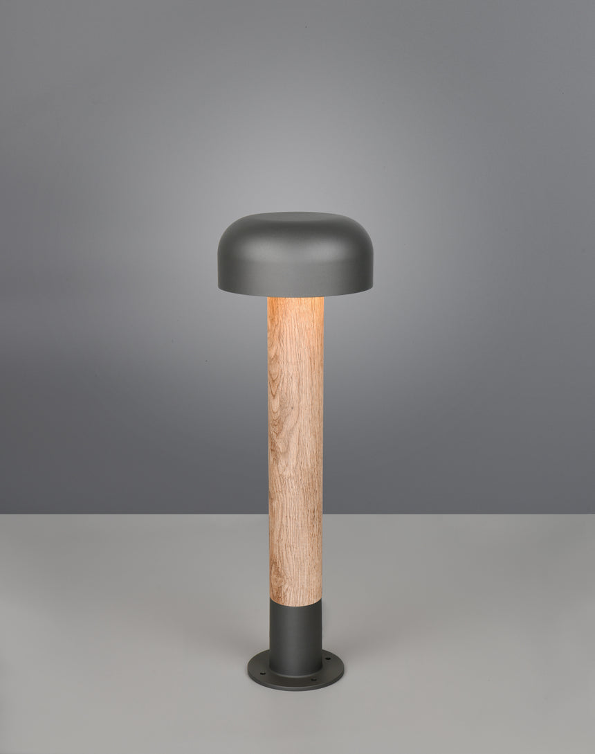 Baliza de exterior Trio Fraser imitación de madera 562560135
