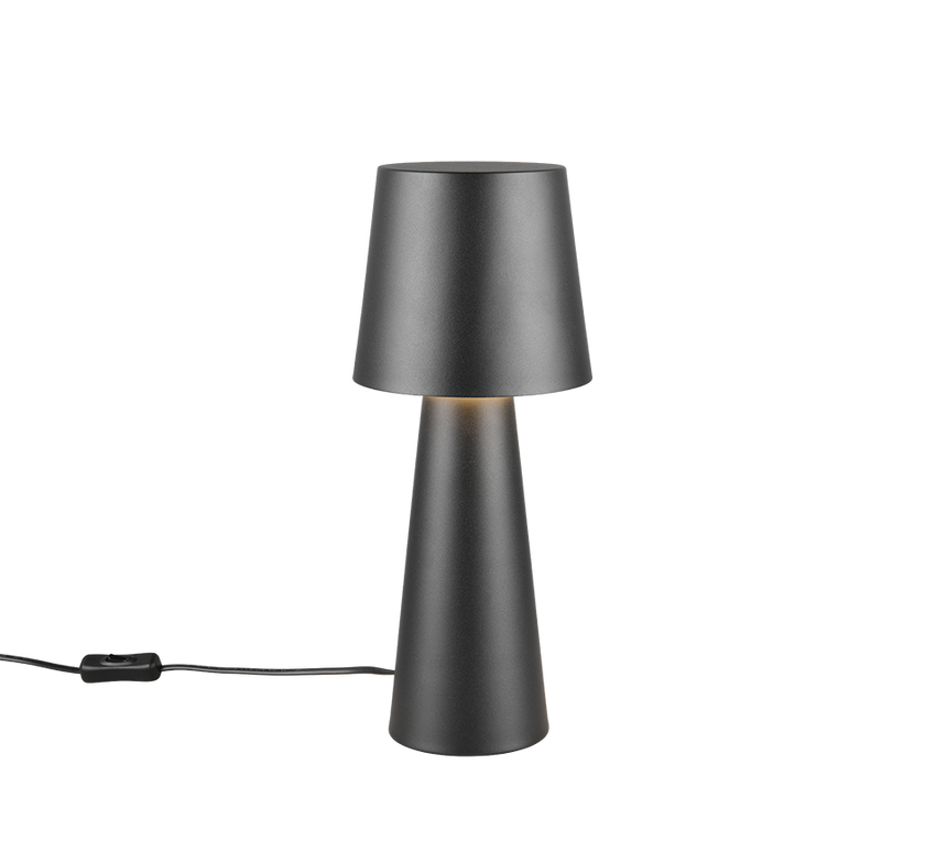 Lámpara de sobremesa Trio Nubian negro mate 40cm 562900132