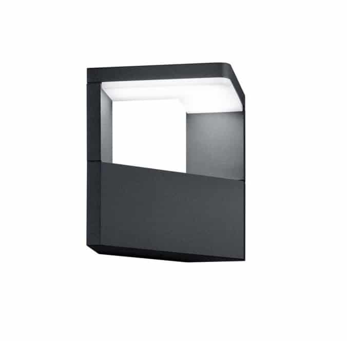 Trio Ganges Aplique de pared exterior LED de aluminio antracita 221760142