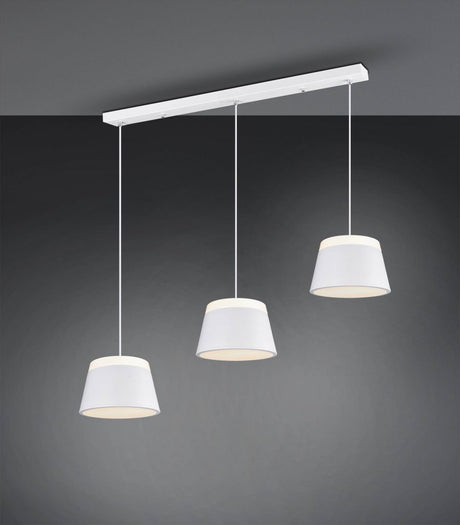 Trio Lighting Baroness 308900631 Colgante Metal Estera blanca