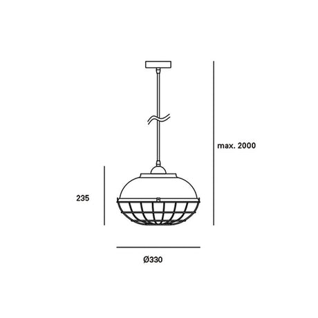 Forlight FIRE 1DE0266NEG Colgante vintage 1 luz negro