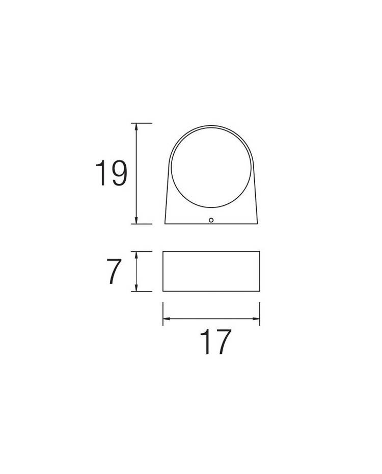 LedsC4 NEMESIS 059123Z5B8 Aplique 1 luz gris urbano