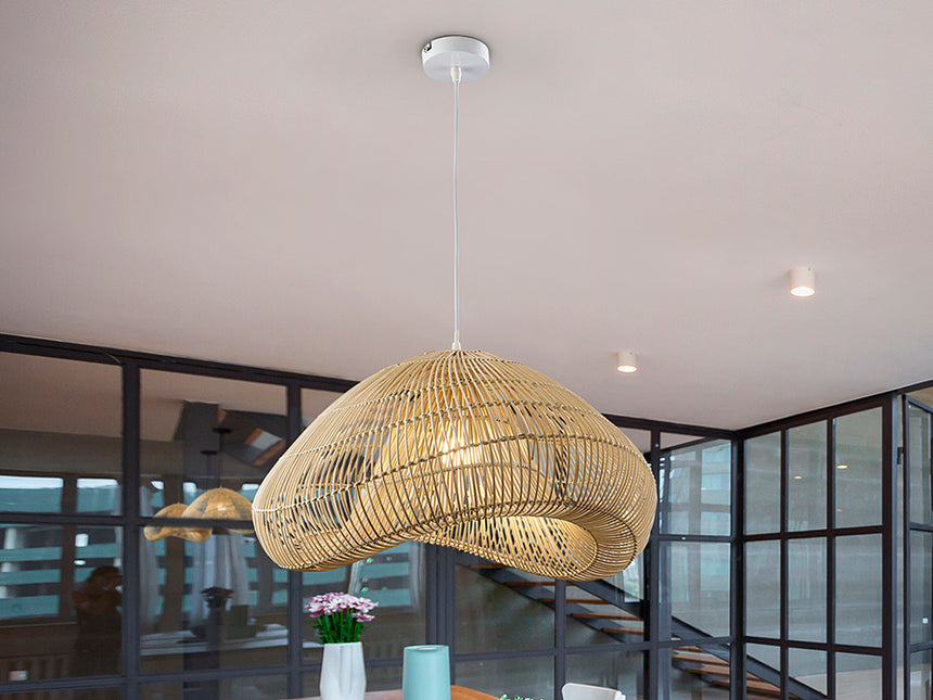 Schuller Sabah Lámpara de techo colgante ratán natural 55cm 567589