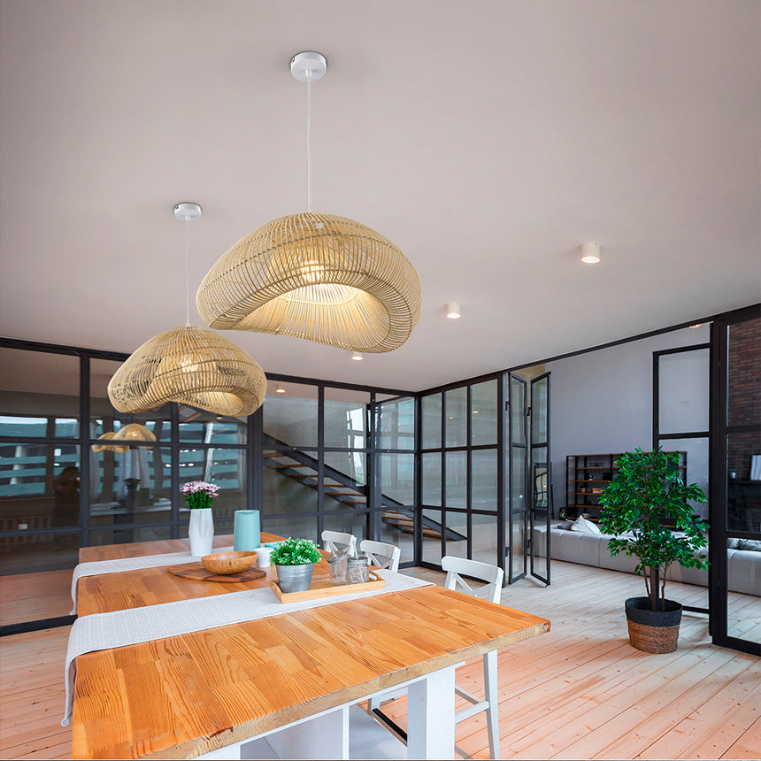 Schuller Sabah Lámpara de techo colgante ratán natural 55cm 567589