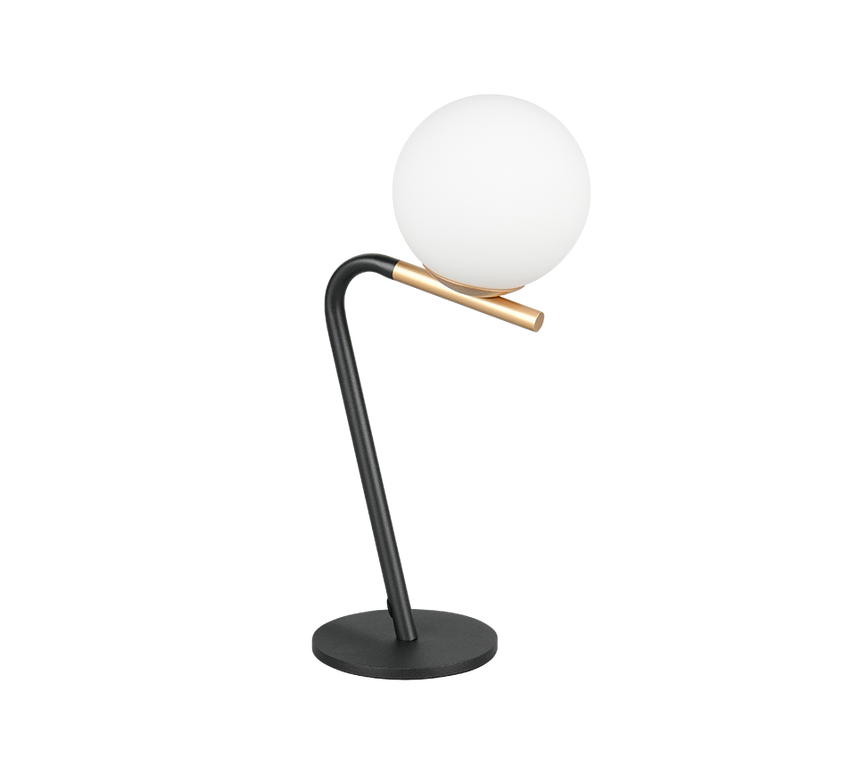 Lámpara de sobremesa Trio Flaming LED negro y dorado 3000K 31cm 568900180