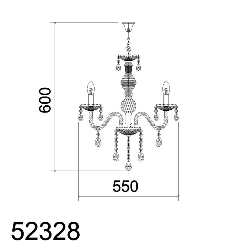 MDC DIAMOND 52328-3090 Lámpara plástico transparente 5 luces
