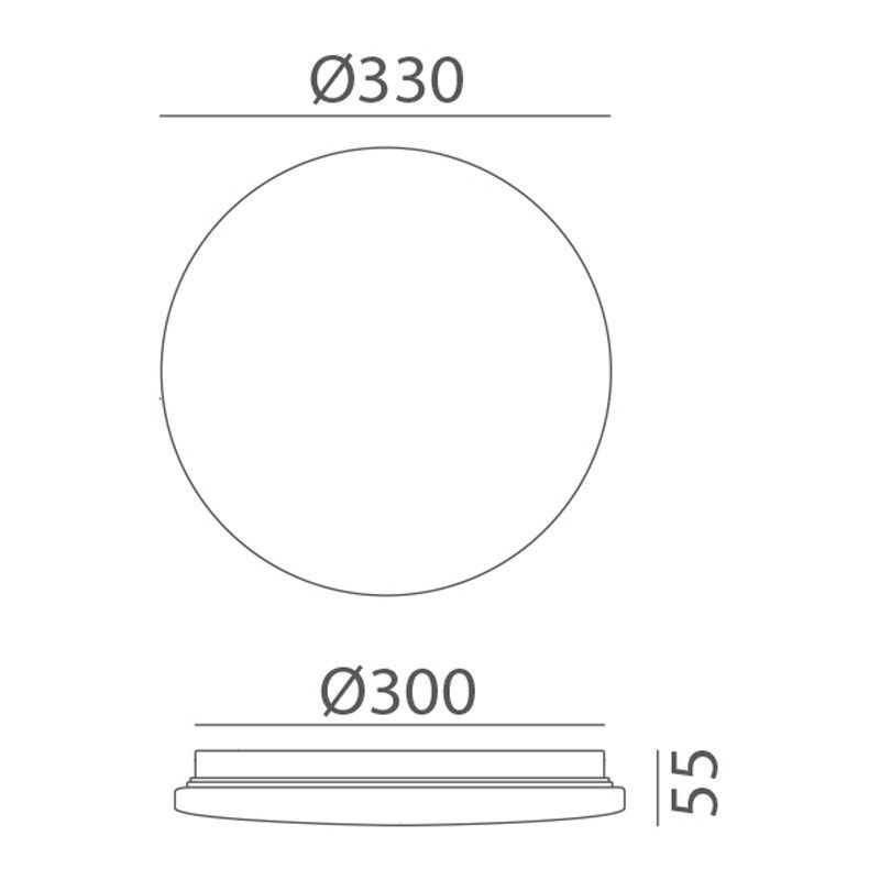 MDC EROS 575676902 Plafón EROS blanco estrellas LED 24W 3000K ø33cm
