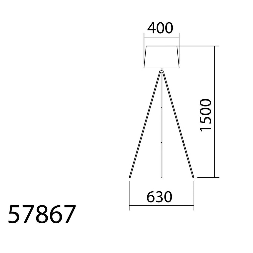 MDC TRIPODE 578679104 Pie de salón con pantalla Negro