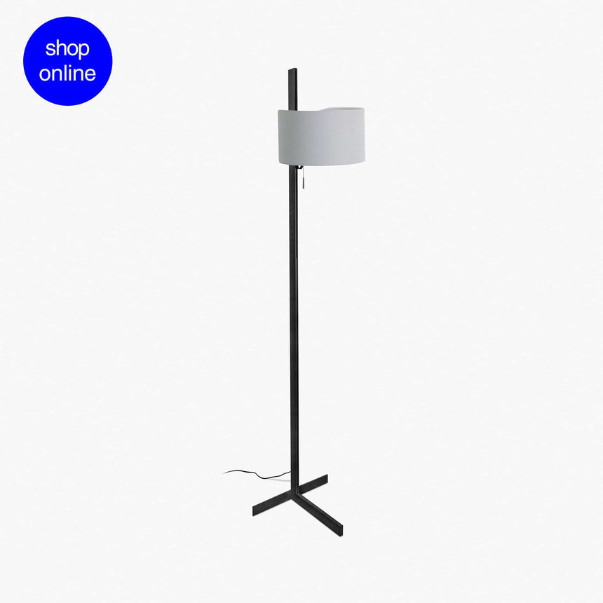 Faro STAND UP Lámpara pie de salón negro y gris 175cm 57211-03