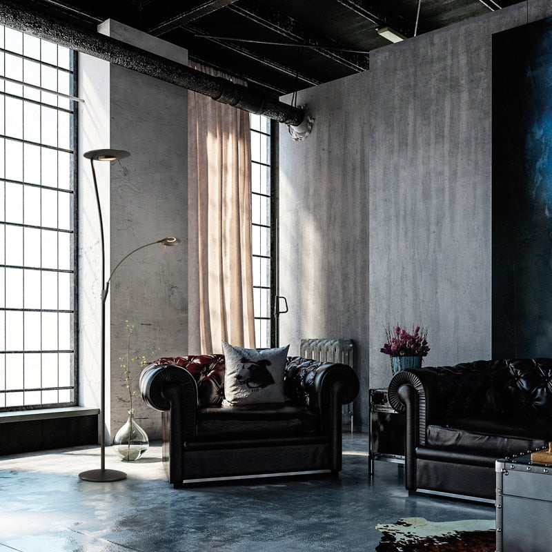 MDC ZENIT 575059720 LED floor lamp with 2 matte nickel lights