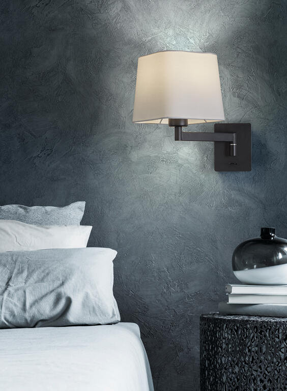 Aplique de pared MDC Finess negro 20W 575809121