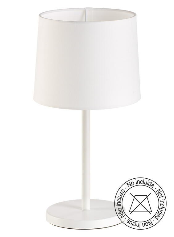 Lámpara de sobremesa MDC Roomer E27 blanco IP20 576818116
