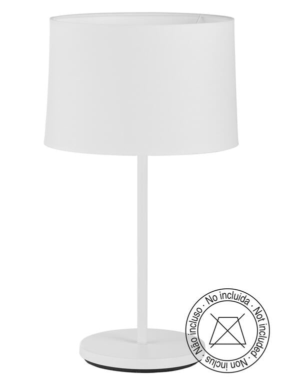 Lámpara de sobremesa MDC Roomer L E27 blanco mate IP20 576838101