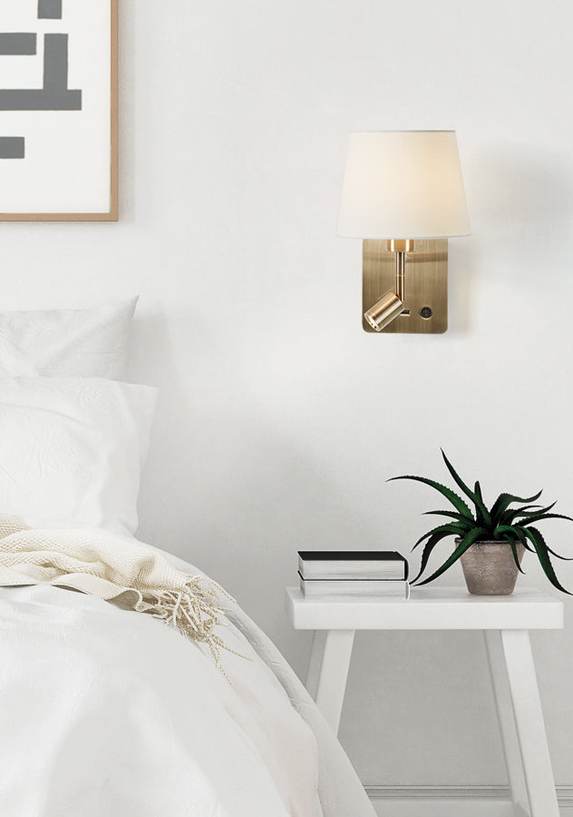 Aplique de pared MDC Mailand LED blanco bronce orientable 3000K regulable 40W 577188106