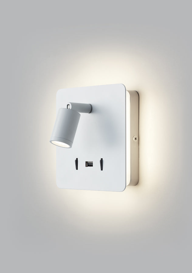 Aplique de pared MDC LED satinado níquel 3000K 3W 577213602