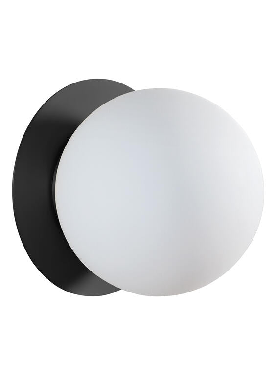 Aplique de pared MDC Floquet E27 negro IP44 Ø16cm 577969103