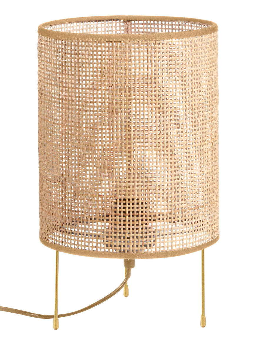 Lámpara de sobremesa MDC atila E27 madera natural 579765501