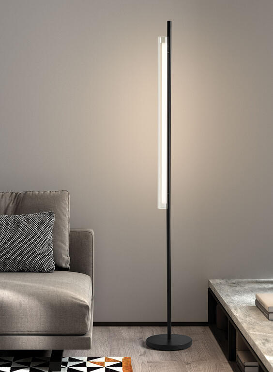 Lámpara de pie MDC Oslo LED níquel mate 3000K regulable IP20 20W 580503602