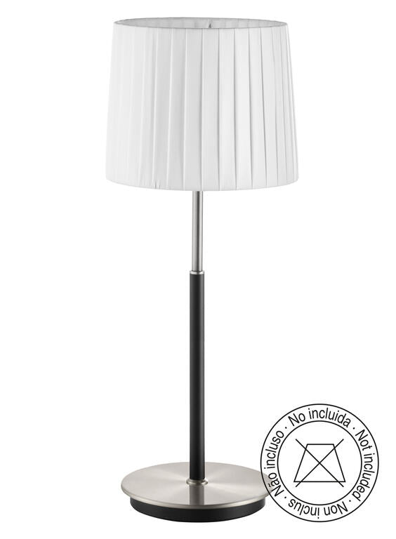Lámpara de sobremesa MDC Juliette E27 cromo mate y negro IP20 580613801
