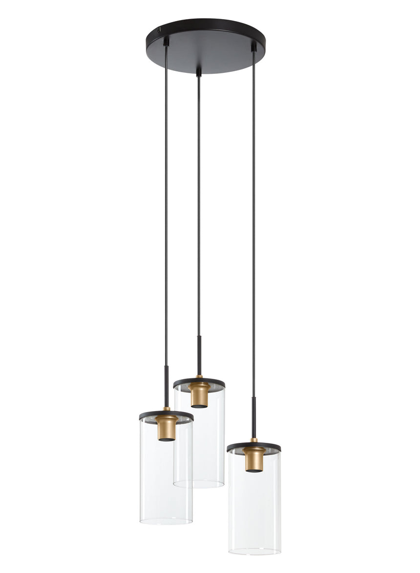 Foco de superficie MDC base E27 3 luces negro 588349101
