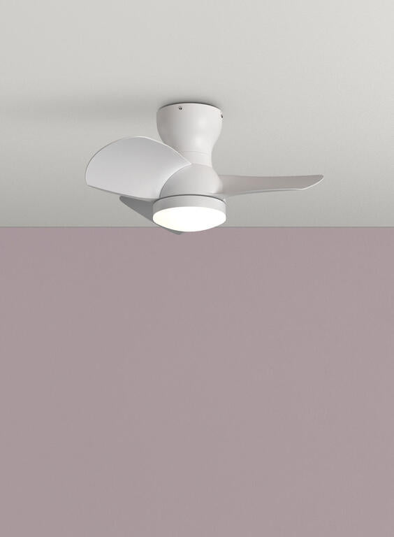 Ventilador de techo con luz MDC Creta XS LED blanco 3 palas motor DC 3000-6000K Ø61cm 24W 589608109