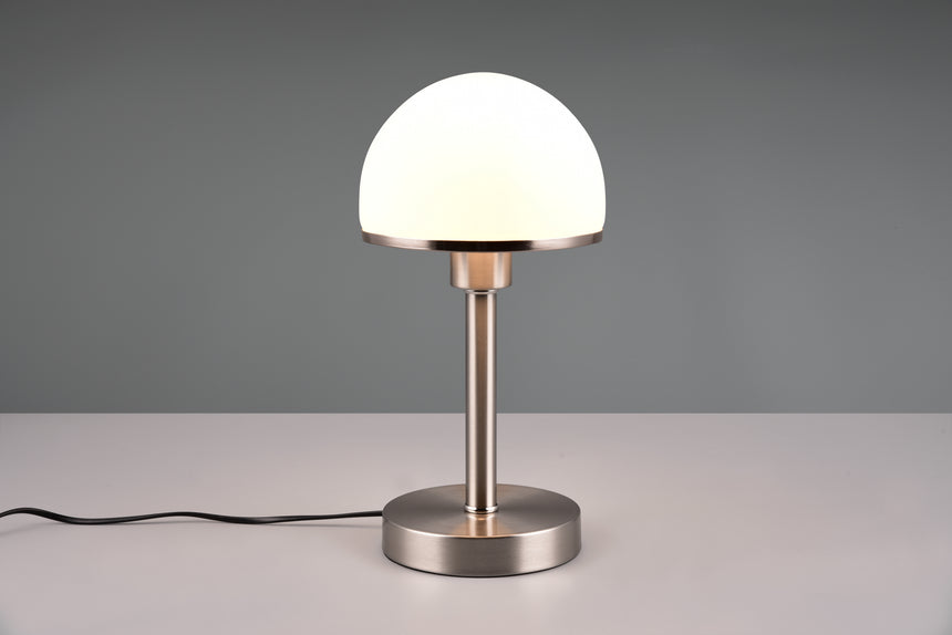 Lámpara de sobremesa Trio Joost II LED níquel mate táctil 3000K regulable 39cm 5