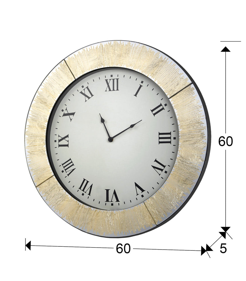 Medidas y dimensiones - Reloj de pared Schuller Aurora pan de oro y negro 593429