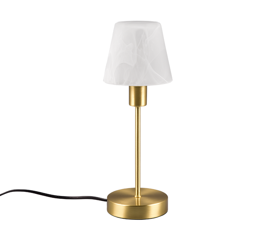 Lámpara de sobremesa Trio Luis II LED latón mate táctil 3000K regulable 32cm 595